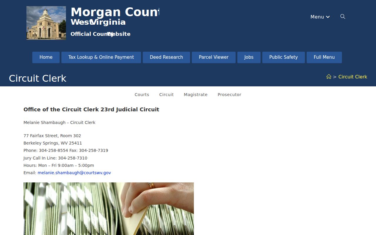 Morgan County criminal court cases Circuit Clerk channel
